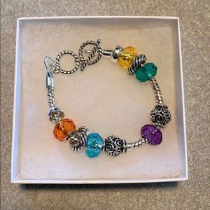 Multi colored stone bracelet